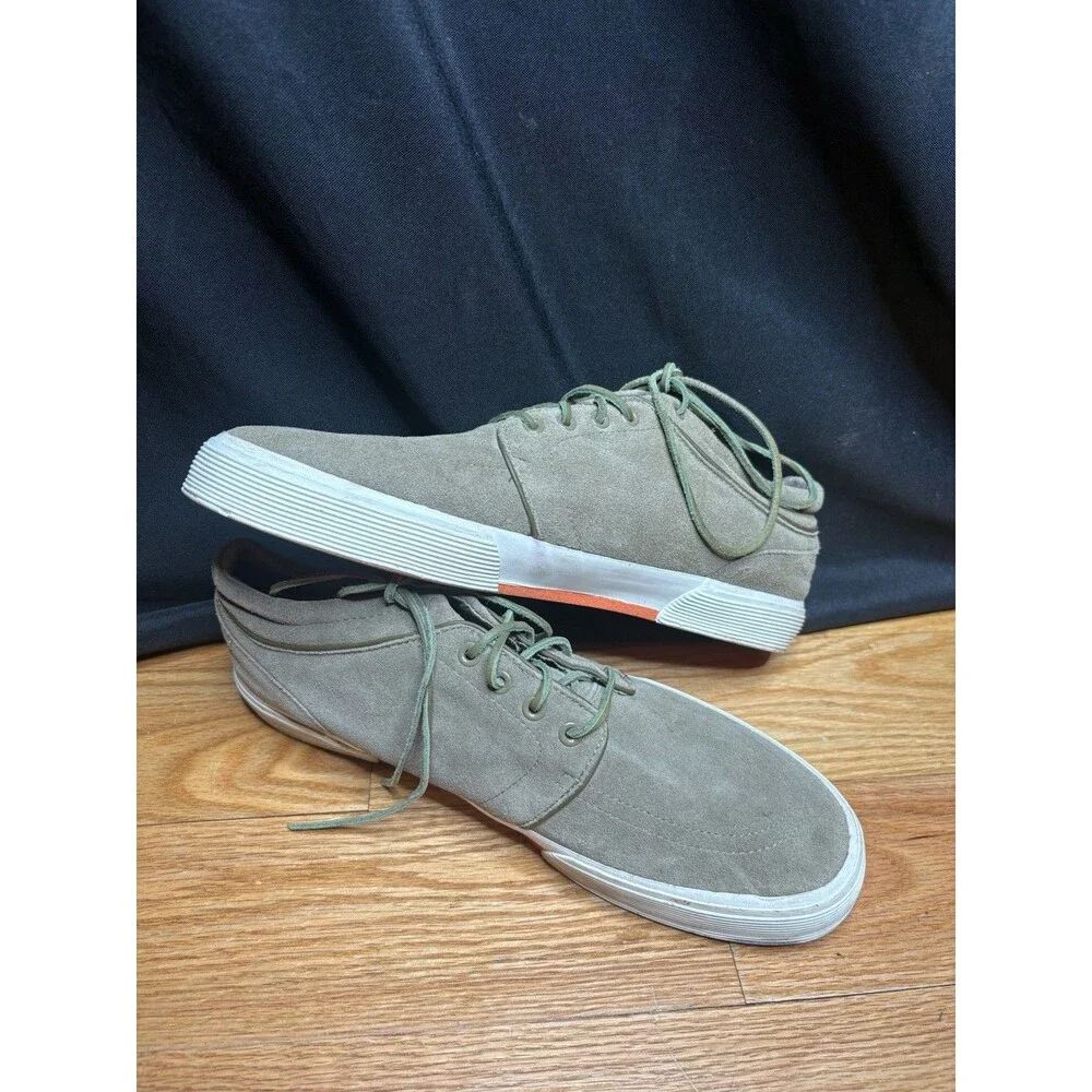 Polo Ralph Lauren Sneakers Mens 13 D Faxon Mid II Olive Suede Shoes Oxford